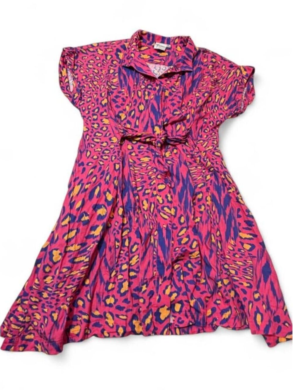 Finley Pink & Purple Animal Print Midi